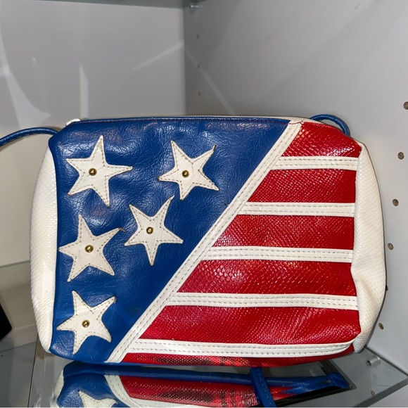 Leather American Flag Crossbody Bag - Picture 6 of 6